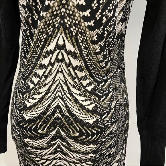 ROBERTO CAVALLI Multicolor Snake Pattern Turtle Neck Dress 44 Bodycon - Picture 7 of 14